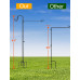  Roll over image to zoom in       LOPANNY Garden Flag Holder Stand - Upgraded 45IN Garden Flag Pole with 2 Spring Stoppers and 1 Clip, Yard Garden Flag Holder for Small Flags(Without Solar Lights & Flag)