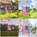  Roll over image to zoom in       LOPANNY Garden Flag Holder Stand - Upgraded 45IN Garden Flag Pole with 2 Spring Stoppers and 1 Clip, Yard Garden Flag Holder for Small Flags(Without Solar Lights & Flag)